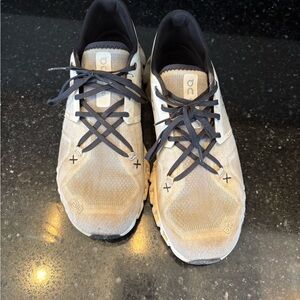 On Running Men's Cloud 3 White and Black Athletic Shoes